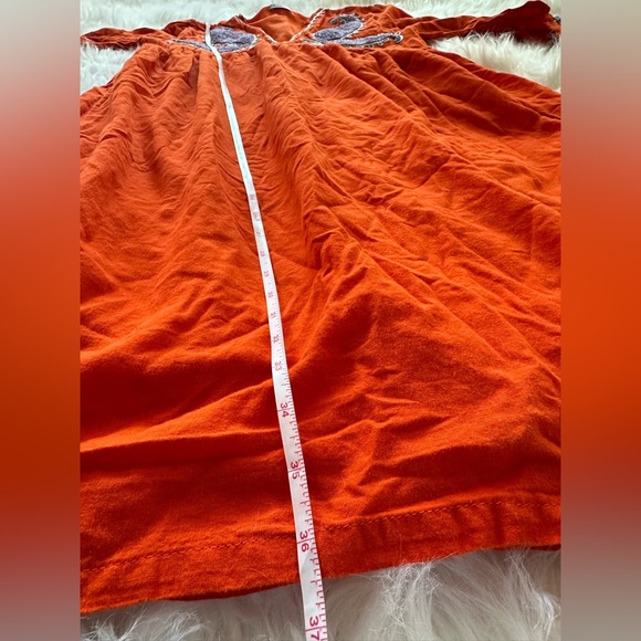 Anthropologie like Japanese Soulberry Bright Fun V-neck Orange Purple Dress - Picture 11 of 12